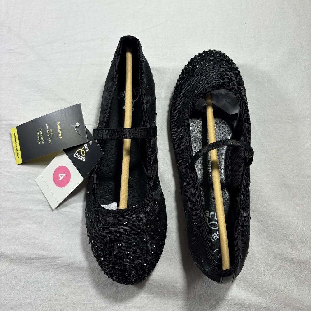 Art Class‎ Sybil Flats Kids 4 Black NEW